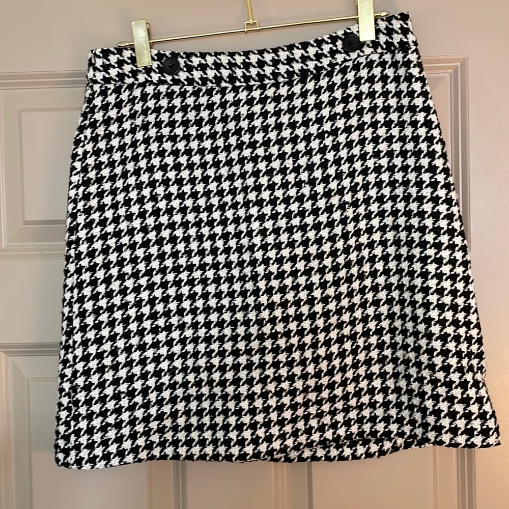 Banana Republic houndstooth A-Line Skirt 2